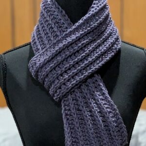 Cozy Purple Crochet Scarf